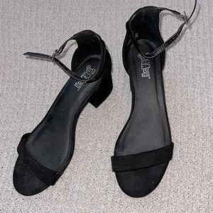 Black one strap heels size 8